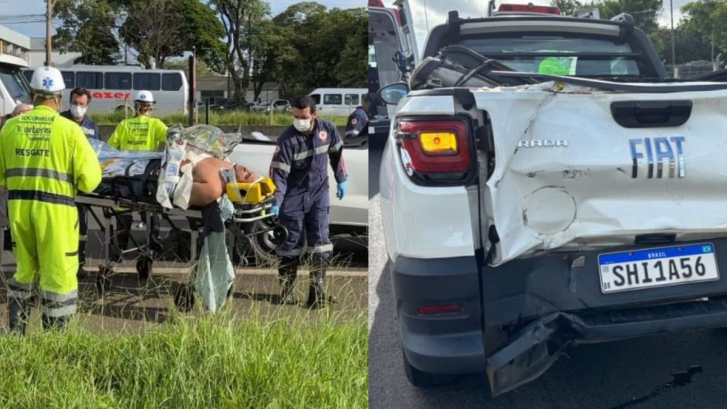 Colisão traseira deixa motociclista ferido na Rodovia Laércio Corte, em Limeira