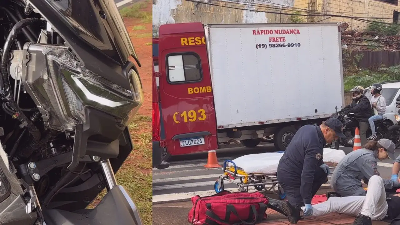 Acidente entre carro e moto deixa motociclista ferido em Limeira