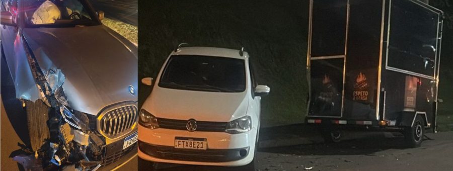 Empresário com sinais de embriaguez bate carro em trailer em Limeira