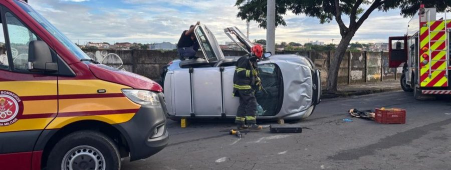 Morre idoso que capotou carro na Av. Sargento Pessoto, em Limeira