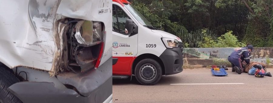 Motociclista bate na traseira de carro e fica ferido na Marginal Tatu, em Limeira