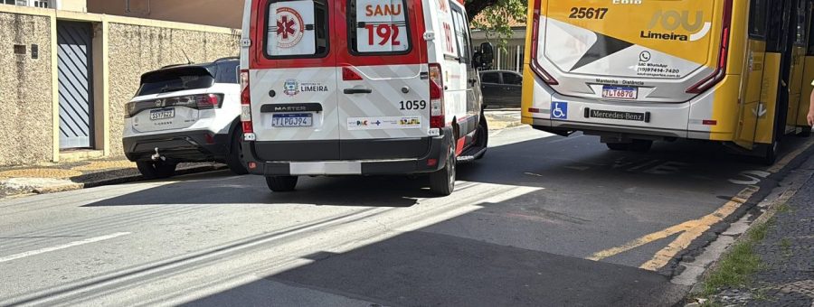 Passageira de ônibus cai e bate a cabeça após freada brusca em Limeira