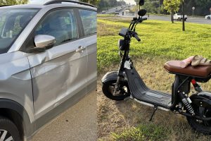 Acidente entre ciclomotor elétrico e carro deixa mulher ferida em Limeira