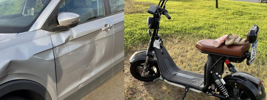 Acidente entre ciclomotor elétrico e carro deixa mulher ferida em Limeira