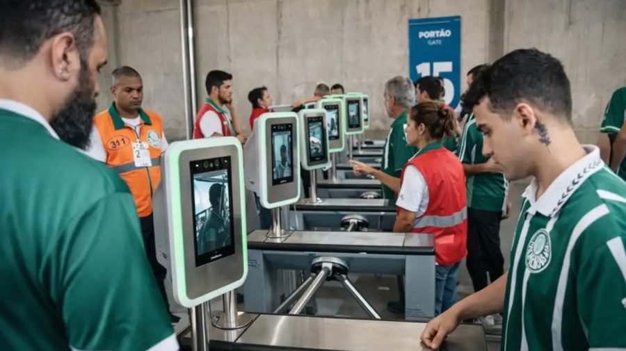Reconhecimento facial amplia público nos estádios e reforça segurança