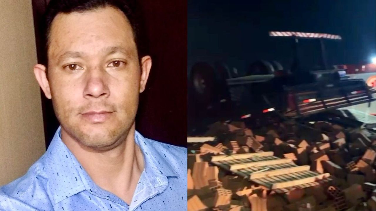 Motorista morre após caminhão carregado com lajotas tombar em avenida de Limeira