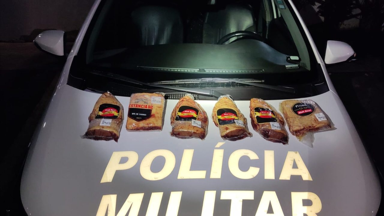 Casal é preso após tentar levar carnes sem pagar em supermercado de Limeira