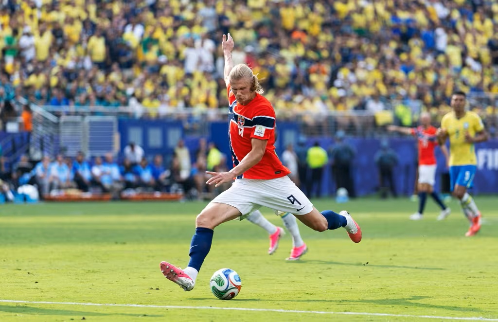 Segundo gol de Haaland contra Brasil