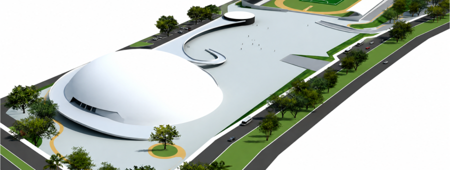 Obras de complexo esportivo de Niemeyer avançam em Limeira