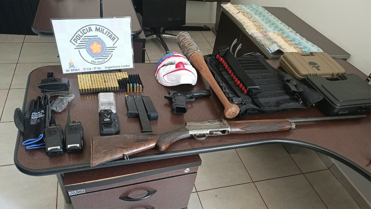 Casal é preso com arma e munições em Engenheiro Coelho