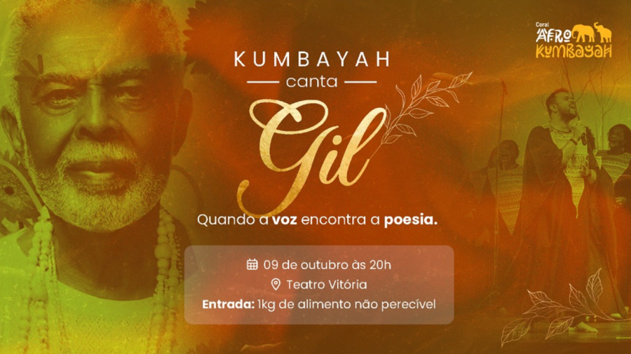 Coral Afro Kumbayah homenageia Gilberto Gil no Teatro Vitória