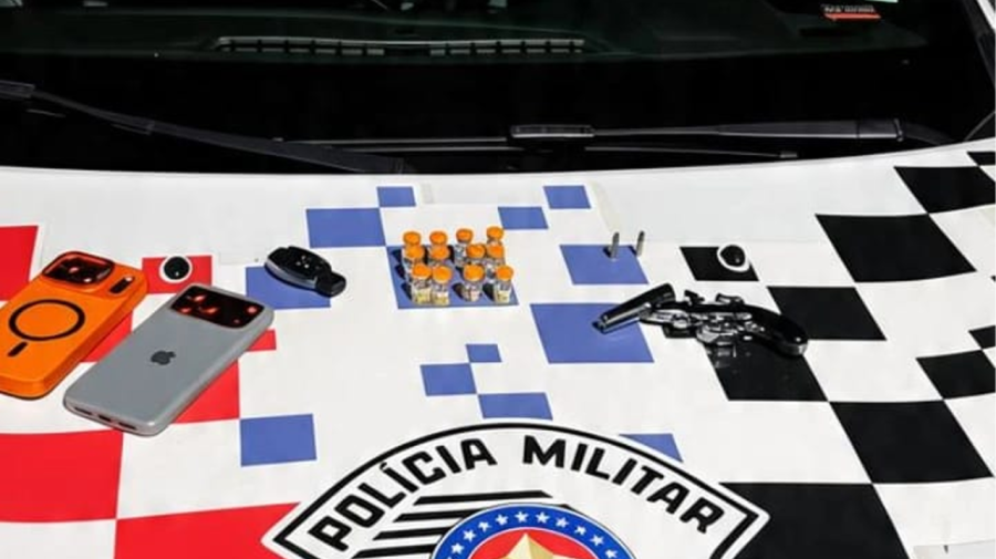 Dois homens são presos com arma e ampolas de tirzepatida no Jd. Lagoa Nova, em Limeira
