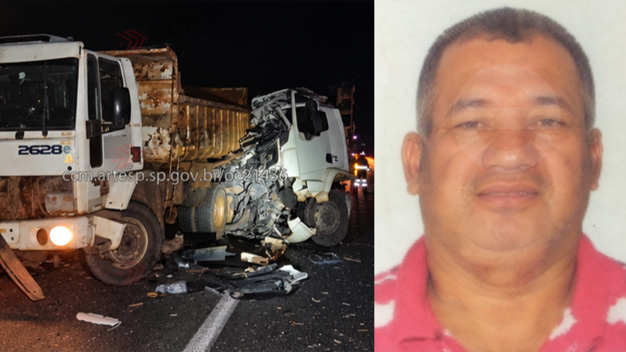 Mecânico morre após colisão entre três caminhões na Bandeirantes, em Limeira